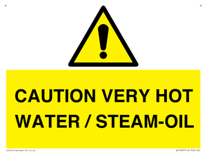 CAUTION VERY HOT WATER / STEAM-OIL
